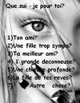 que suis je pour toi ?